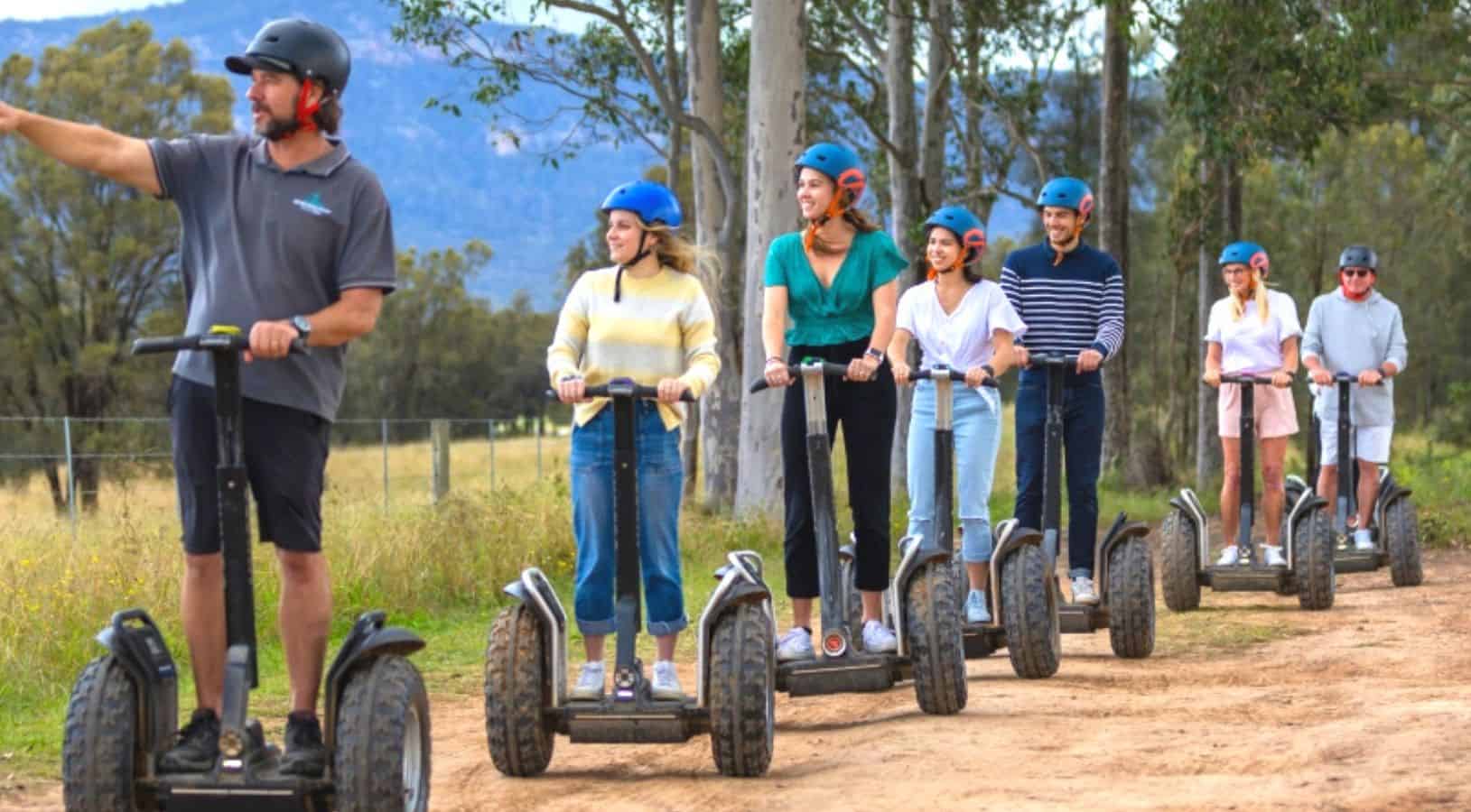 Guided Segway tour through Hunter Valley Resort and Farm vineyard in Pokolbin