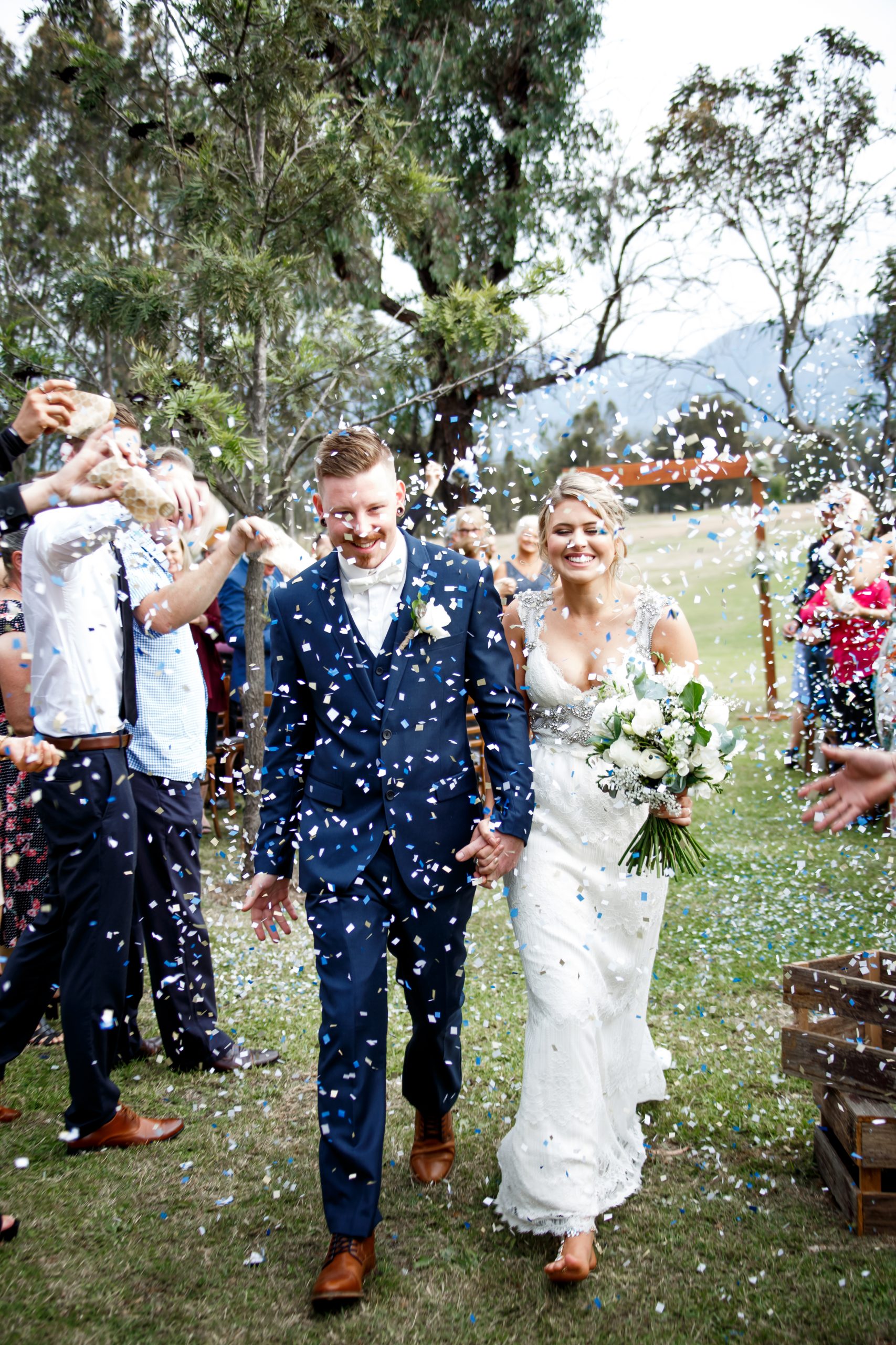 Wedding ceremony at Hunter Farm wedding venue in Pokolbin Hunter Valley