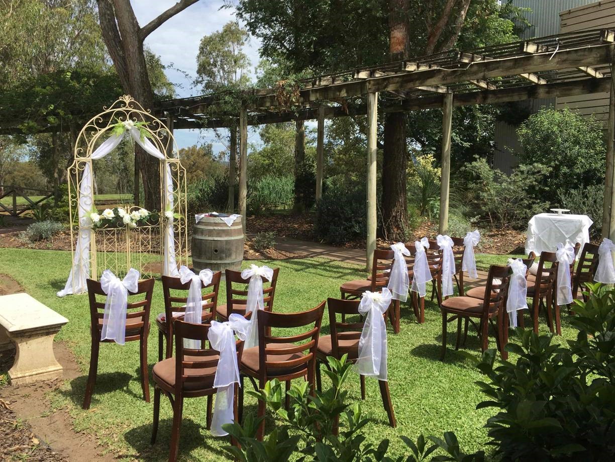 Courtyard setting for a Hunter Valley pre or post wedding gathering at Hunter Farm