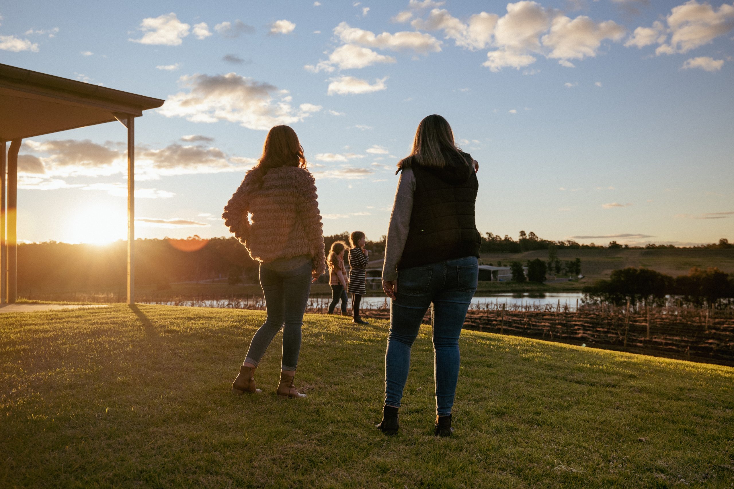 Sunset drinks at 4 Pines at the Farm in the Hunter Valley